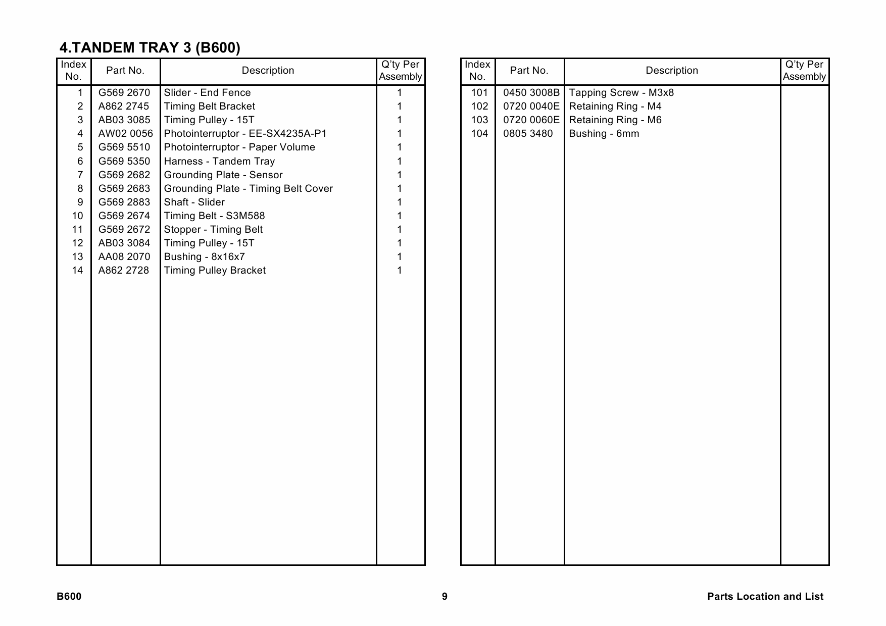 RICOH Options B600 LARGE-CAPACITY-TRAY-PS560-PS600 Parts Catalog PDF download-6